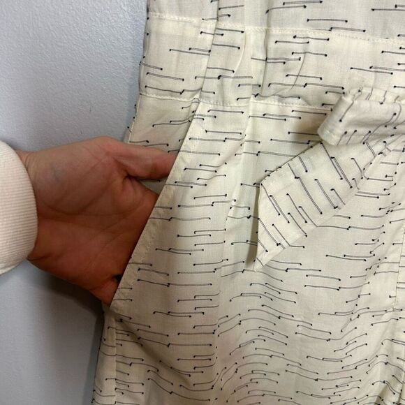 34N 118W Anthropologie Giana Utility Romper cream size M NEW - Picture 8 of 15